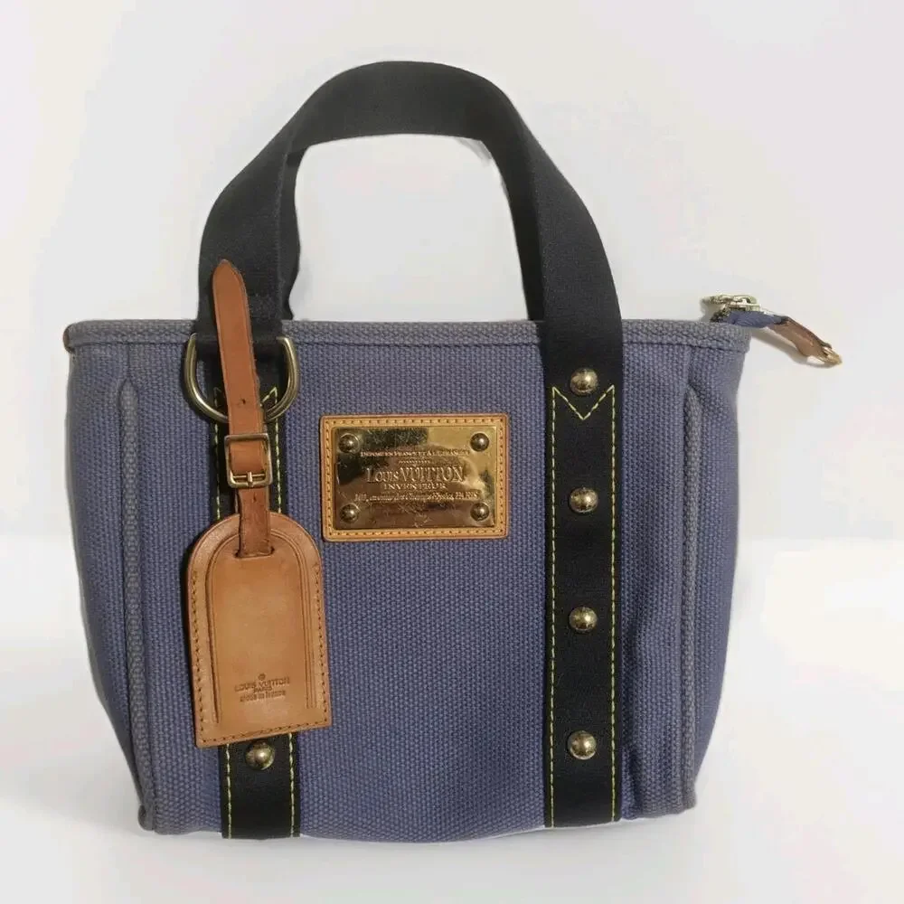 Louis Vuitton Antigua Cabas PM Handbag Blue - Picture 1 of 9